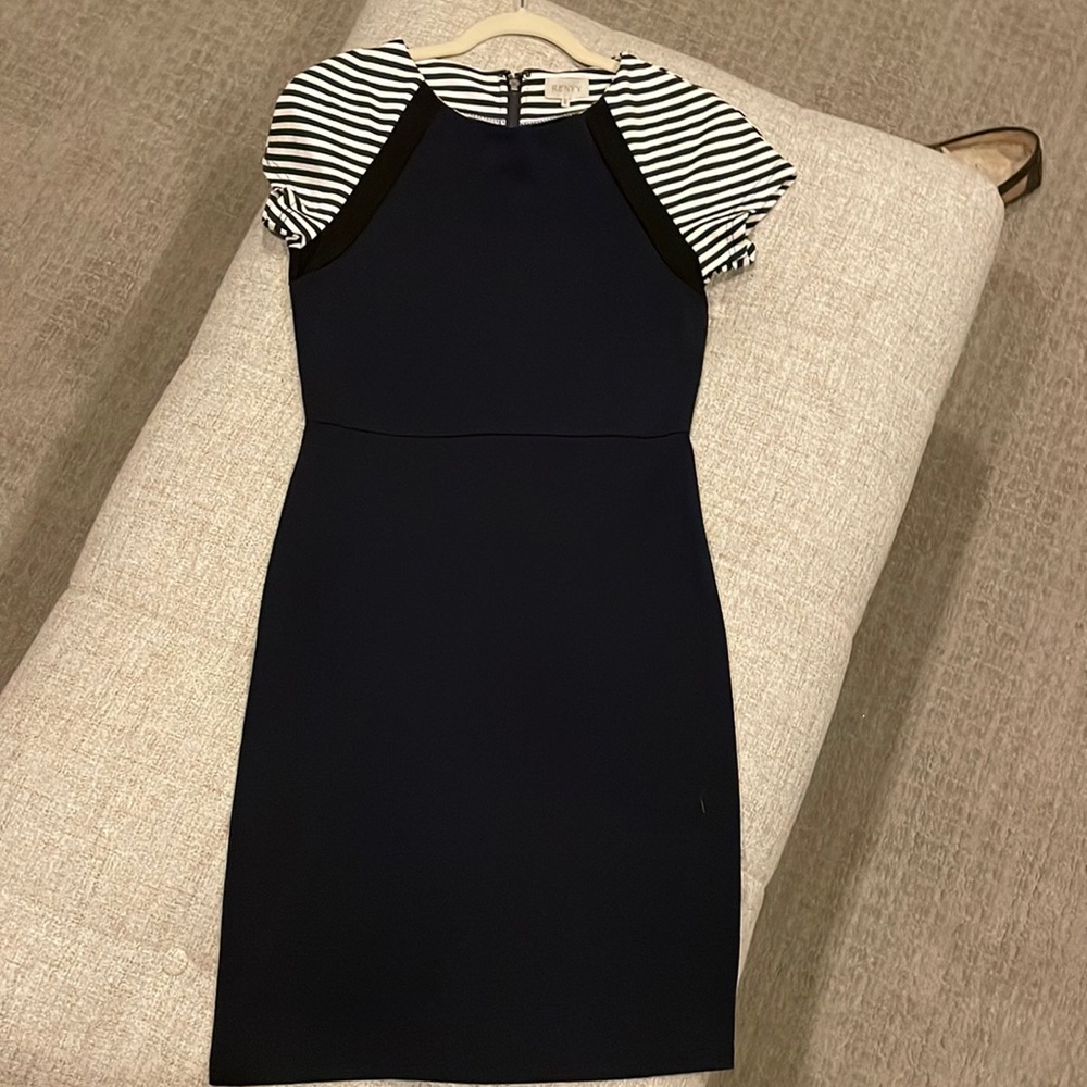 Navy and white work dress